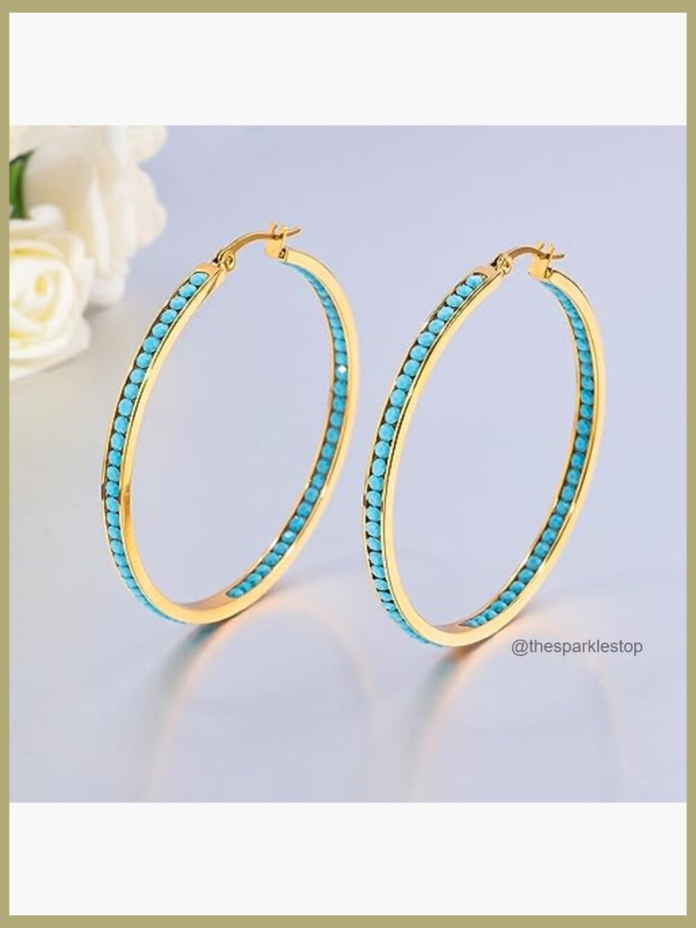 Large 2" Stainless Steel Hoop Earrings Hypoallergenic for Sensitive Ears - Picture 6 of 7